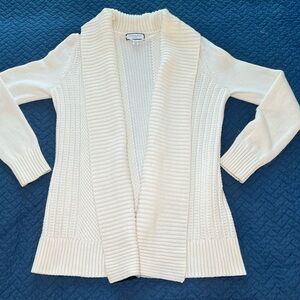 Charter Club Ivory Open‎ Front Cardigan Sweater size Petite Small
